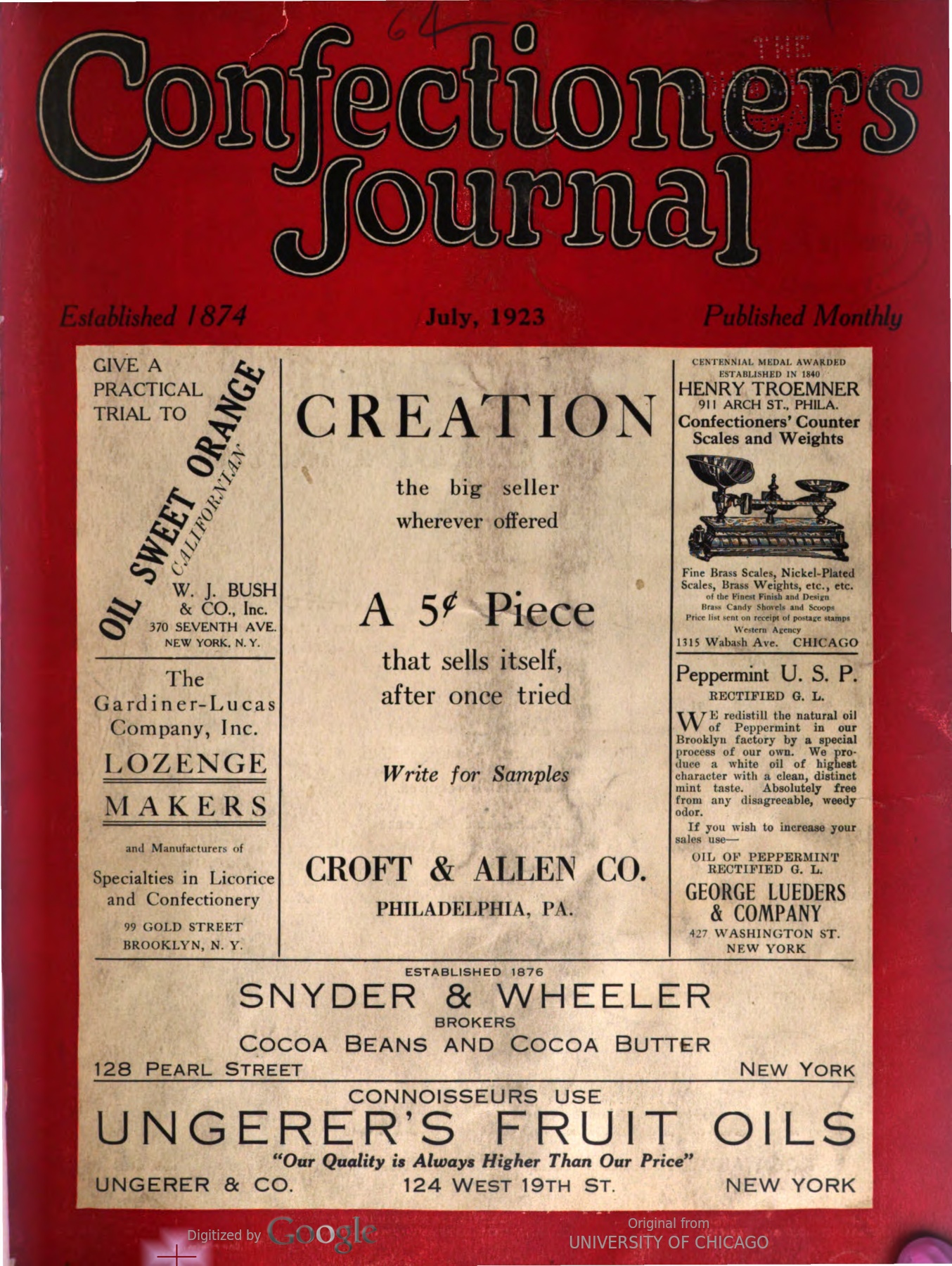 Confectioners Journal 1923jul-dec