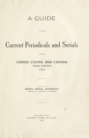 Guide to Current Periodicals and Serials, A