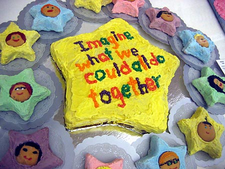 Poignant message cake