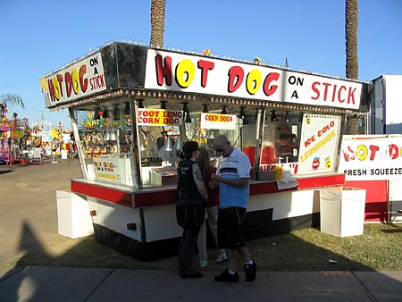 hot dog on a stick