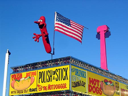 hot dog + flag