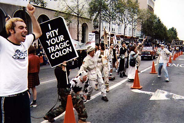 McDonald's protest, three shows daily.